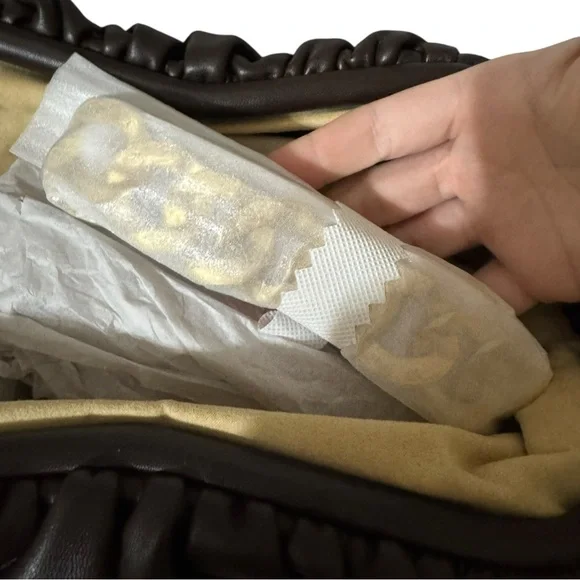 cult gaia Dulce Shoulder Bag in Brown Luwak Leather - Picture 4 of 6